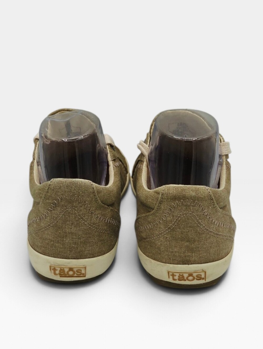 AOS Star Canvas Sneakers Women's US 8.5 EU 39 STA-12844 Tan Khaki Shoes VEUC - Picture 7 of 9